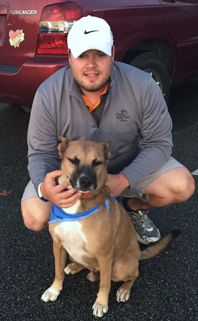 William Collins with his service dog Buddy
