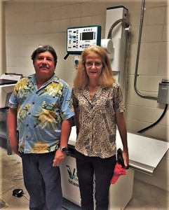 Ken and Lisa Kasper donated a digital x-ray machine to FOTAS.