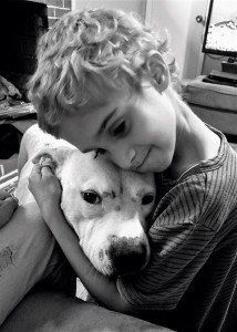 Young Raymond and his mother, Darling Rios, fostered Gloria, helping the dog gain confidence before going to the Shelter’s adoption floor.