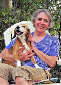 Nancy Wagner and Benny, relaxing at home.