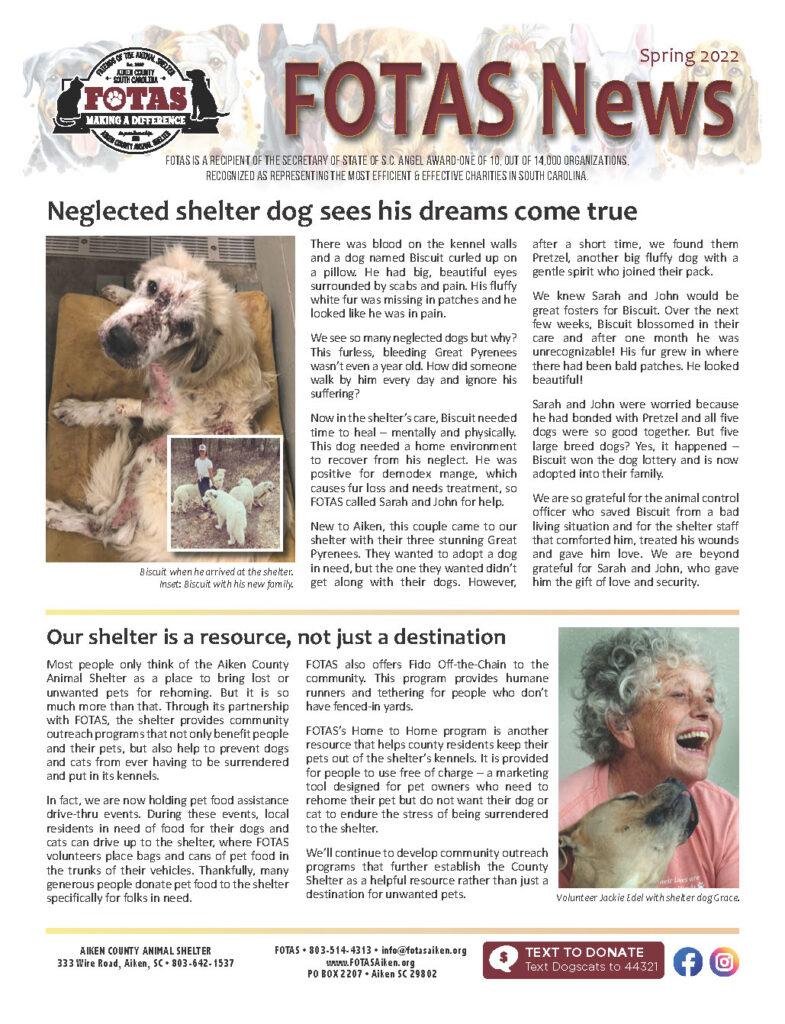 Friends of the Animal Shelter | Aiken, SC