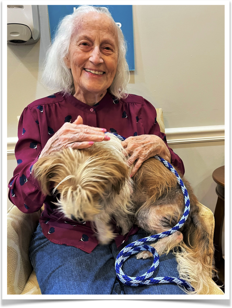 FOTAS brings sweet, calm shelter dogs to Cumberland Hills Assisted Living Facility.