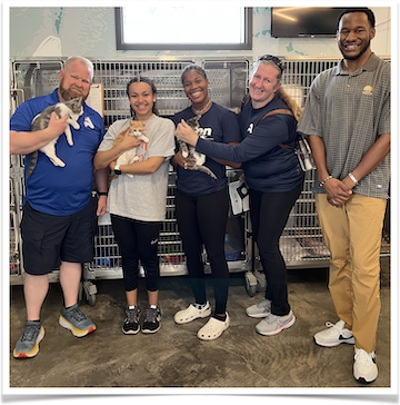 USC Aiken students visited the Aiken County Animal Shelter to learn more about FOTAS volunteer opportunities.