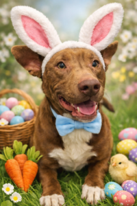 Bodhi, the Bunny 
AI-generated photo illustration based on images of shelter dogs at the Aiken County Animal Shelter.