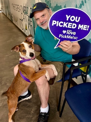 Sweet dog adoption and her new best friend.