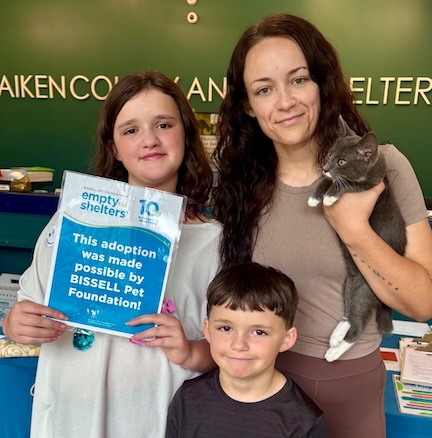Sasha with her new family!
