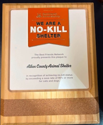 Best Friends Animal Society We Are A No-Kill Shelter Award