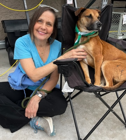 Letty Volunteering at Tractor Supply Adoption Event